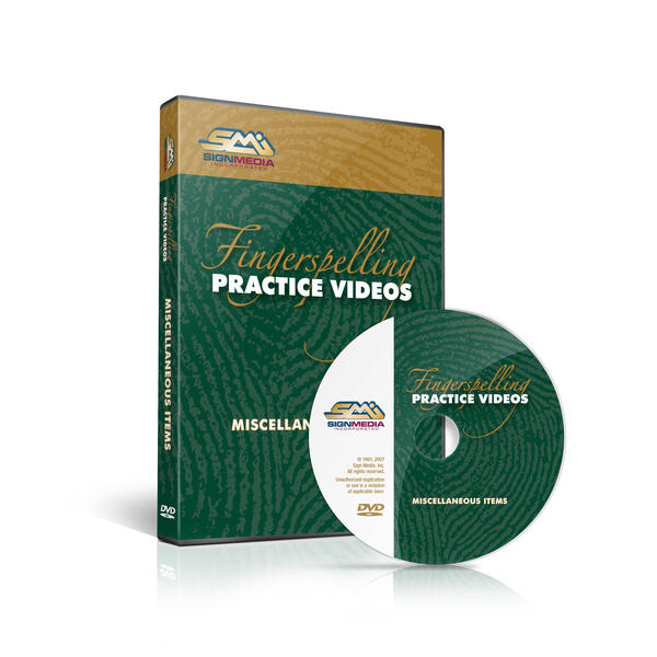 Fingerspelling Practice Videos - Miscellaneous Items